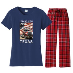 Border Crisis I Stand With Texas Women's Flannel Pajama Set