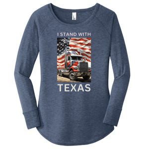 Border Crisis I Stand With Texas Women's Perfect Tri Tunic Long Sleeve Shirt