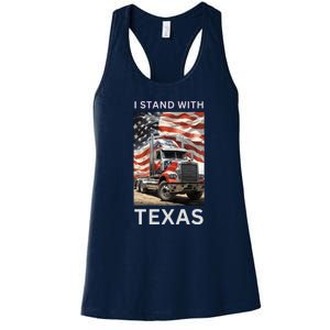 Border Crisis I Stand With Texas Women's Racerback Tank