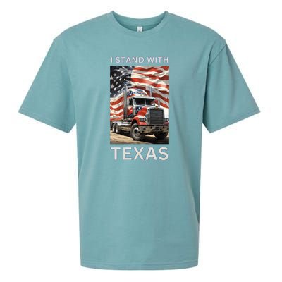 Border Crisis I Stand With Texas Sueded Cloud Jersey T-Shirt