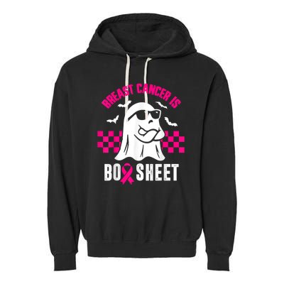 Breast Cancer Is Boo Sheet Halloween Awareness Breast Cancer Garment-Dyed Fleece Hoodie