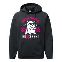 Breast Cancer Is Boo Sheet Halloween Awareness Breast Cancer Performance Fleece Hoodie