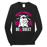 Breast Cancer Is Boo Sheet Halloween Awareness Breast Cancer Long Sleeve Shirt