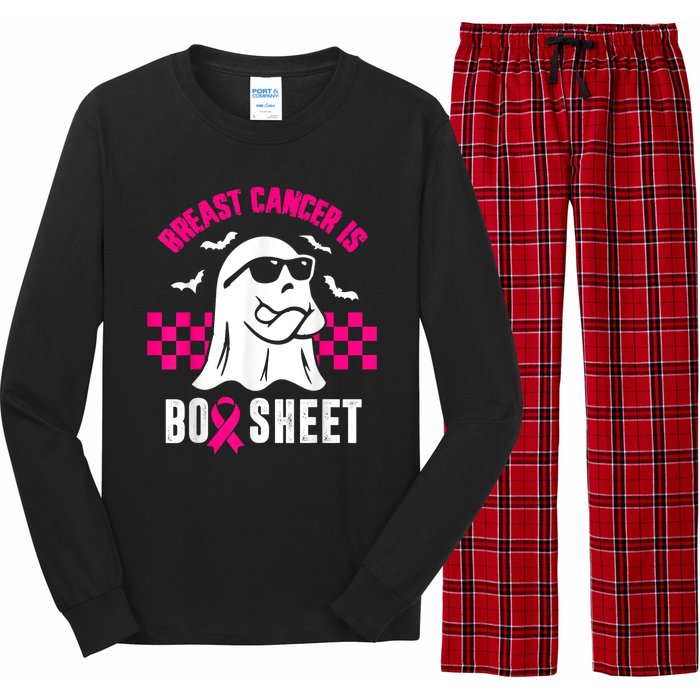 Breast Cancer Is Boo Sheet Halloween Awareness Breast Cancer Long Sleeve Pajama Set