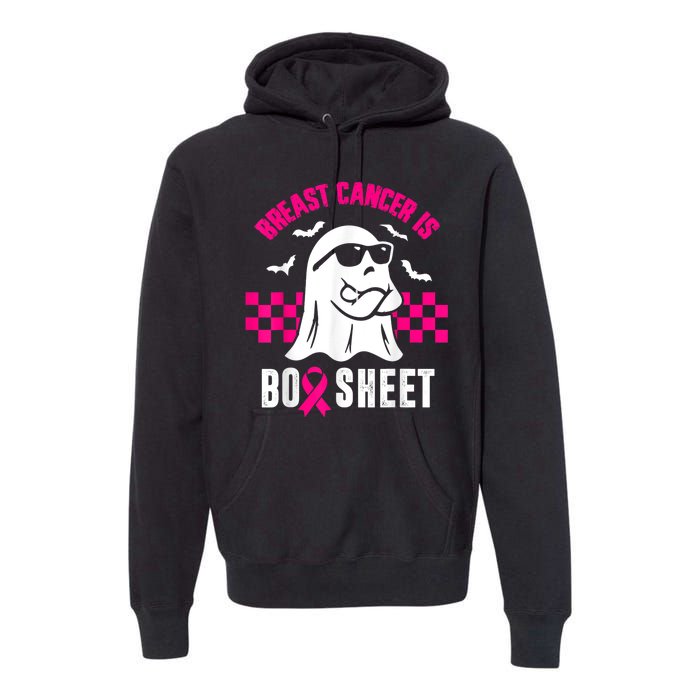 Breast Cancer Is Boo Sheet Halloween Awareness Breast Cancer Premium Hoodie