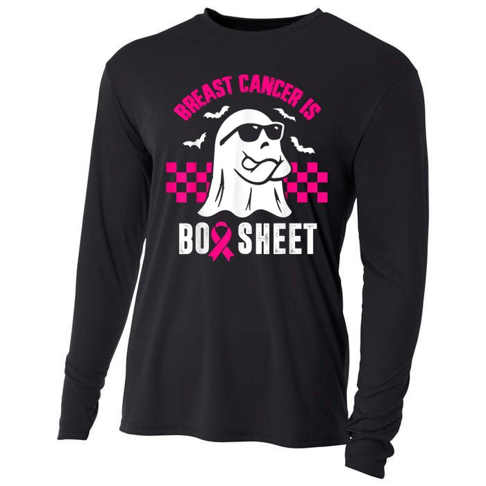 Breast Cancer Is Boo Sheet Halloween Awareness Breast Cancer Cooling Performance Long Sleeve Crew