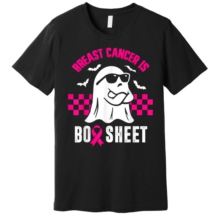 Breast Cancer Is Boo Sheet Halloween Awareness Breast Cancer Premium T-Shirt