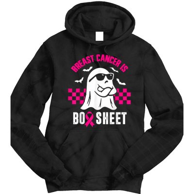 Breast Cancer Is Boo Sheet Halloween Awareness Breast Cancer Tie Dye Hoodie