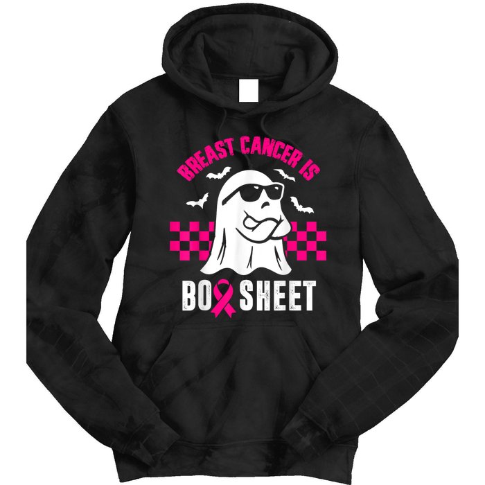 Breast Cancer Is Boo Sheet Halloween Awareness Breast Cancer Tie Dye Hoodie