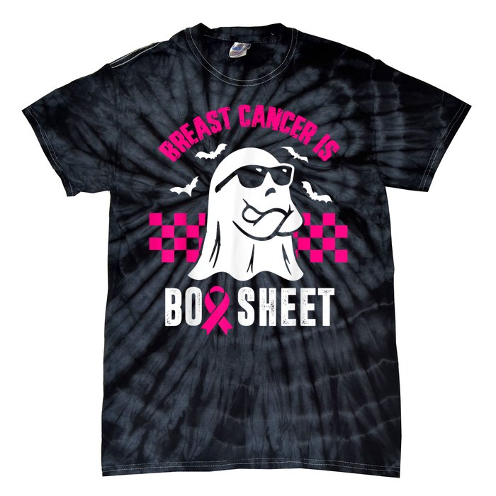 Breast Cancer Is Boo Sheet Halloween Awareness Breast Cancer Tie-Dye T-Shirt