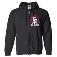 Breast Cancer Is Boo Sheet Halloween Awareness Breast Cancer Full Zip Hoodie