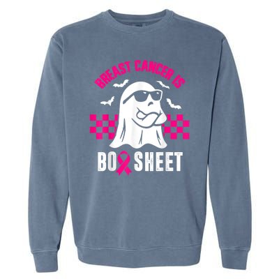 Breast Cancer Is Boo Sheet Halloween Awareness Breast Cancer Garment-Dyed Sweatshirt