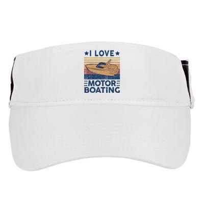 Boat Captain I Love Motorboating Motorboating Adult Drive Performance Visor