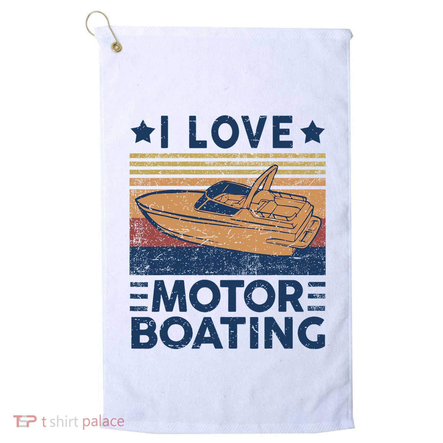 Boat Captain I Love Motorboating Motorboating Golf Towel