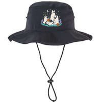 Black Cats In Ghost Costume Cute Halloween Legacy Cool Fit Booney Bucket Hat