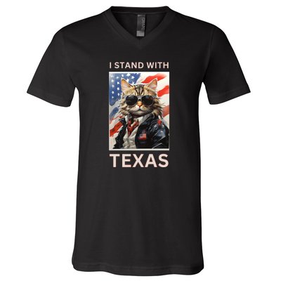 Border Crisis I Stand With Texas V-Neck T-Shirt