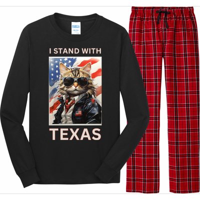 Border Crisis I Stand With Texas Long Sleeve Pajama Set