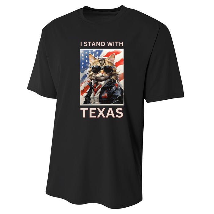 Border Crisis I Stand With Texas Performance Sprint T-Shirt