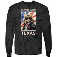 Border Crisis I Stand With Texas Tie-Dye Long Sleeve Shirt