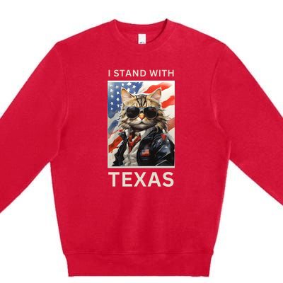 Border Crisis I Stand With Texas Premium Crewneck Sweatshirt