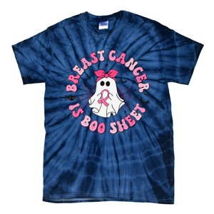 Breast Cancer Is Boo Sheet Pin.K Ghost Witch Halloween Women Tie-Dye T-Shirt