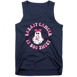 Breast Cancer Is Boo Sheet Pin.K Ghost Witch Halloween Women Tank Top