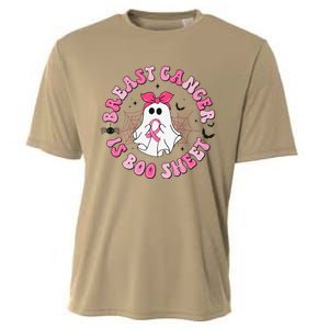 Breast Cancer Is Boo Sheet Pin.K Ghost Witch Halloween Women Cooling Performance Crew T-Shirt