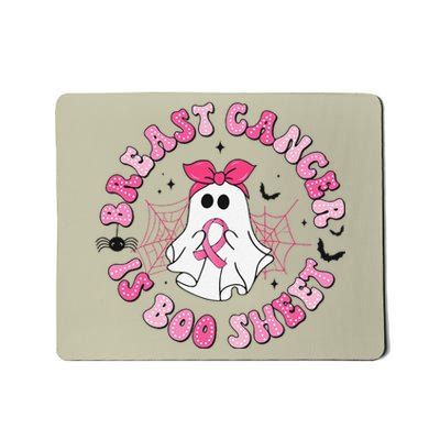 Breast Cancer Is Boo Sheet Pin.K Ghost Witch Halloween Women Mousepad