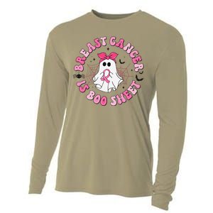 Breast Cancer Is Boo Sheet Pin.K Ghost Witch Halloween Women Cooling Performance Long Sleeve Crew