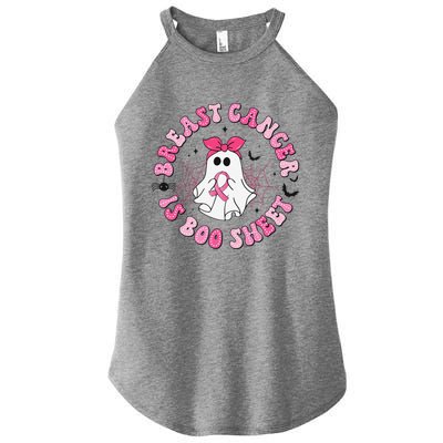 Breast Cancer Is Boo Sheet Pin.K Ghost Witch Halloween Women Women’s Perfect Tri Rocker Tank