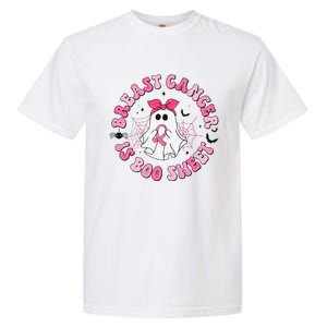 Breast Cancer Is Boo Sheet Pin.K Ghost Witch Halloween Women Garment-Dyed Heavyweight T-Shirt