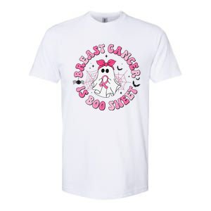 Breast Cancer Is Boo Sheet Pin.K Ghost Witch Halloween Women Softstyle CVC T-Shirt