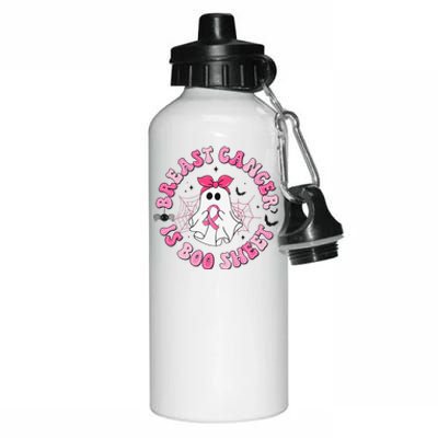 Breast Cancer Is Boo Sheet Pin.K Ghost Witch Halloween Women Aluminum Water Bottle