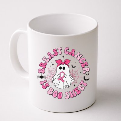 Breast Cancer Is Boo Sheet Pin.K Ghost Witch Halloween Women Coffee Mug