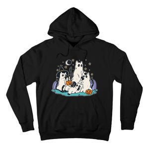 Black Cats In Ghost Costume Cute Women And Men Halloween Tall Hoodie