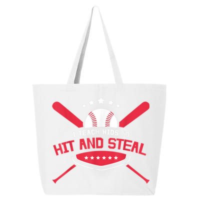 Baseball Coach I Teach Ki Ds To Hit And Stea 25L Jumbo Tote