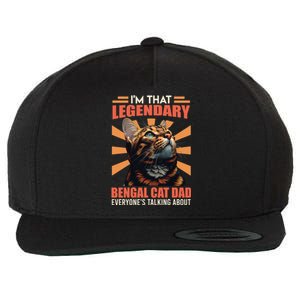 Bengal Cats IM That Legendary Bengal Cat Dad Gift Wool Snapback Cap