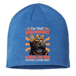 Bengal Cats IM That Legendary Bengal Cat Dad Gift Sustainable Beanie