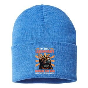 Bengal Cats IM That Legendary Bengal Cat Dad Gift Sustainable Knit Beanie