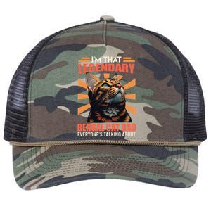 Bengal Cats IM That Legendary Bengal Cat Dad Gift Retro Rope Trucker Hat Cap