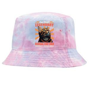 Bengal Cats IM That Legendary Bengal Cat Dad Gift Tie-Dyed Bucket Hat