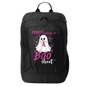 Breast Cancer Is Boo Sheet Halloween Breast Cancer Awareness City Backpack