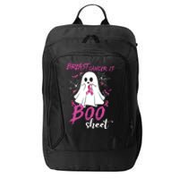 Breast Cancer Is Boo Sheet Halloween Breast Cancer Awareness City Backpack