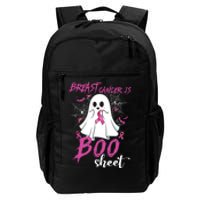 Breast Cancer Is Boo Sheet Halloween Breast Cancer Awareness Daily Commute Backpack