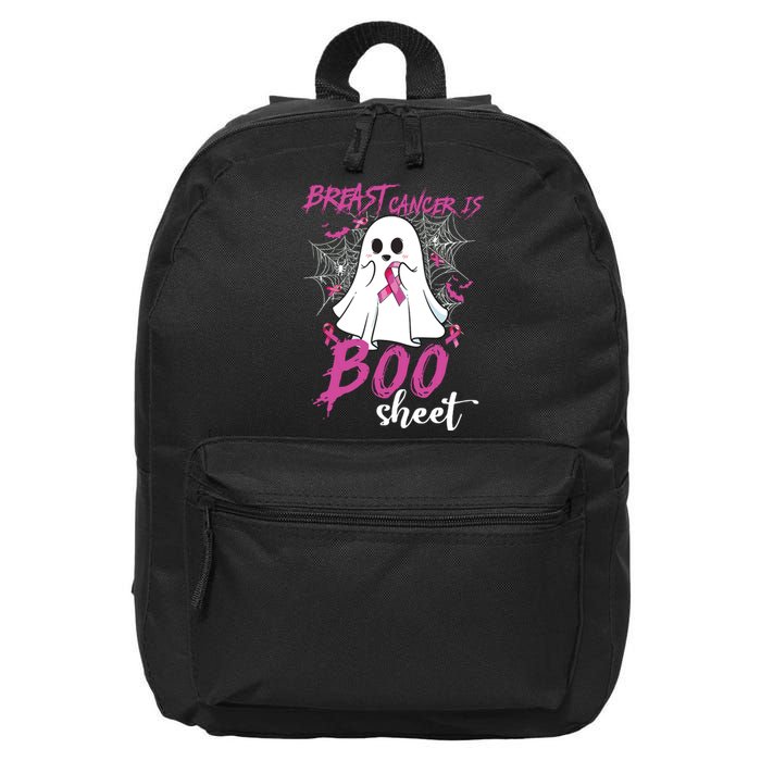 Breast Cancer Is Boo Sheet Halloween Breast Cancer Awareness 16 in Basic Backpack