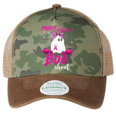 Breast Cancer Is Boo Sheet Breast Cancer Warrior Halloween Legacy Tie Dye Trucker Hat