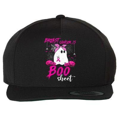 Breast Cancer Is Boo Sheet Breast Cancer Warrior Halloween Wool Snapback Cap