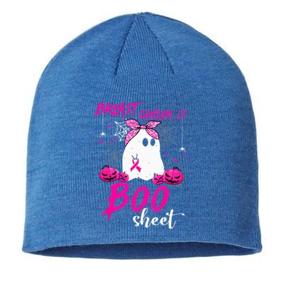 Breast Cancer Is Boo Sheet Breast Cancer Warrior Halloween Sustainable Beanie