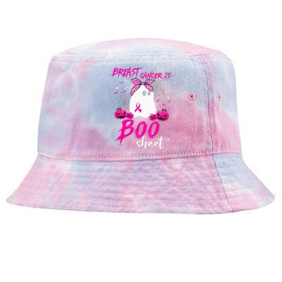 Breast Cancer Is Boo Sheet Breast Cancer Warrior Halloween Tie-Dyed Bucket Hat