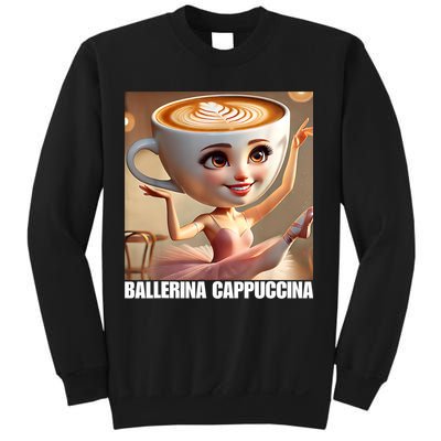 Ballerina Cappuccina - Italian Brainrot Meme  Sweatshirt
